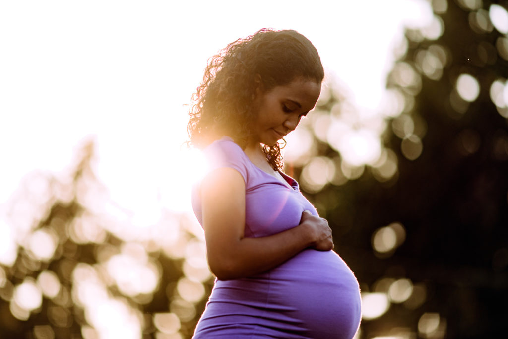 maternity photography focused on baby bump